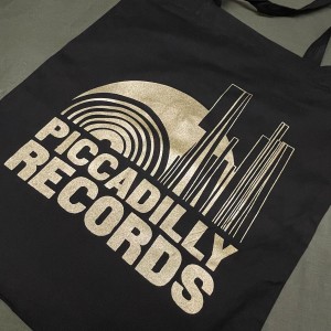 Image of Piccadilly Records - Black Tote Bag - Gold Print