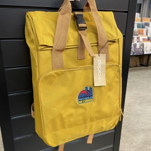 Image of Piccadilly Records - Recycled Roll Top Record Bag - Mustard